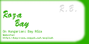 roza bay business card